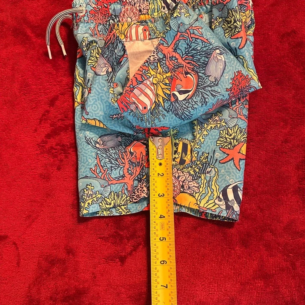 Boardies Kids Blue Coral Reef Tropical Fish Swim Trunks‎ Shorts Size 5-6Y